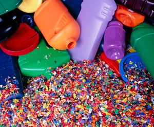 Image of the experimental setup Image of plastic chips