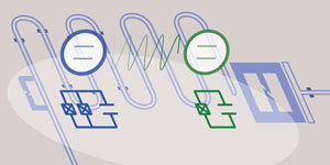image of a superconducting quantum element and a superconducting qubit