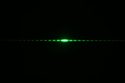 image of light from a green solid state laser