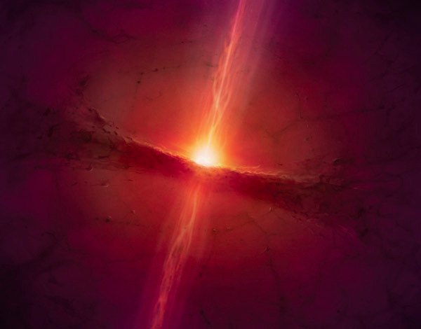 image of a dark protostellar disk