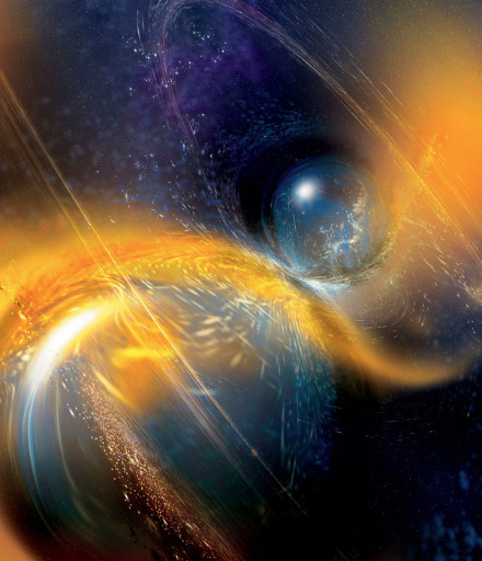 Image of two neutron stars merging