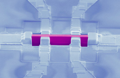 Image of a micrometer-scale bar of manganese-silicon