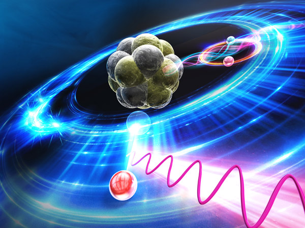 image of a muonic neon atom and quantum electrodynamic effects